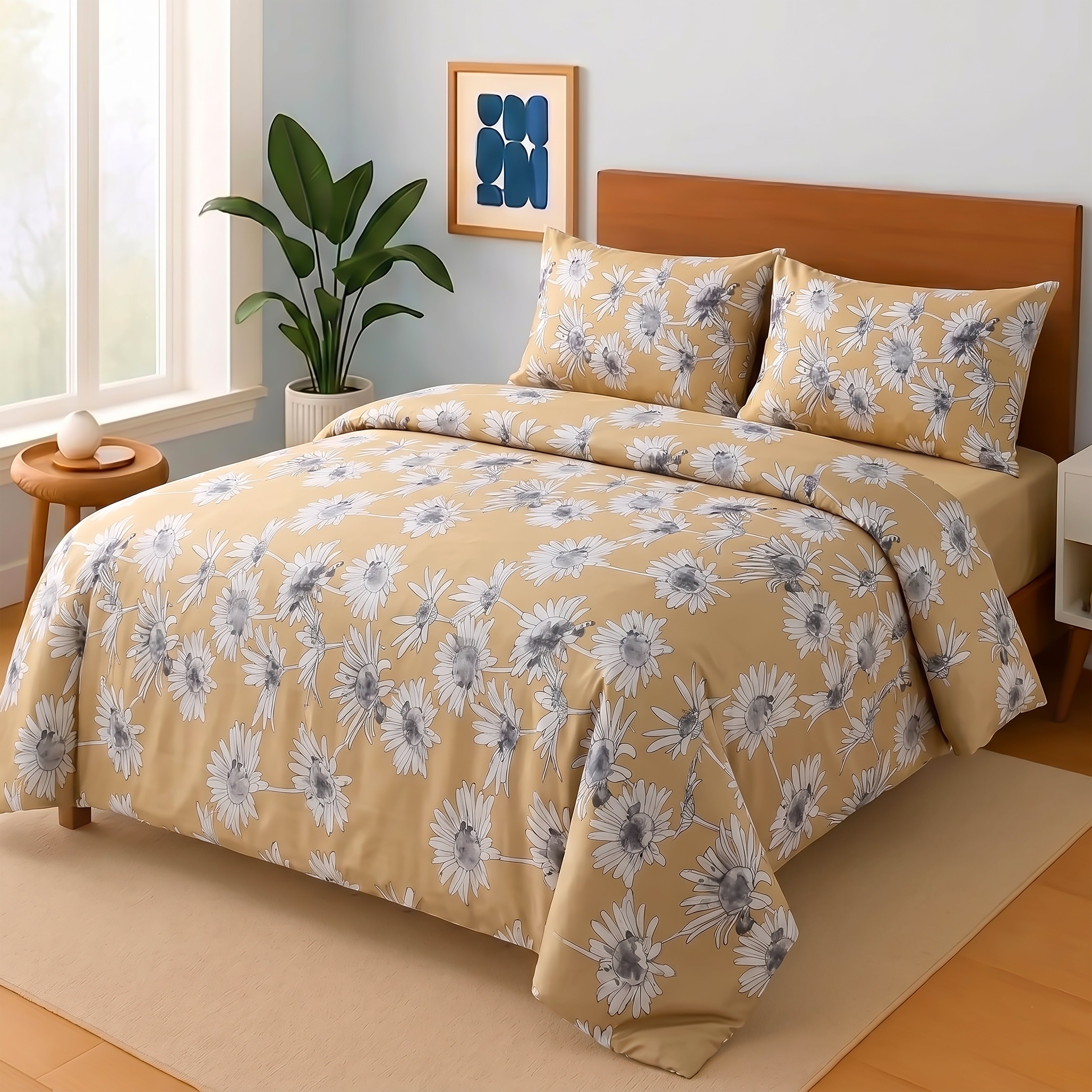 3 Pcs Cotton Bed Sheet Set