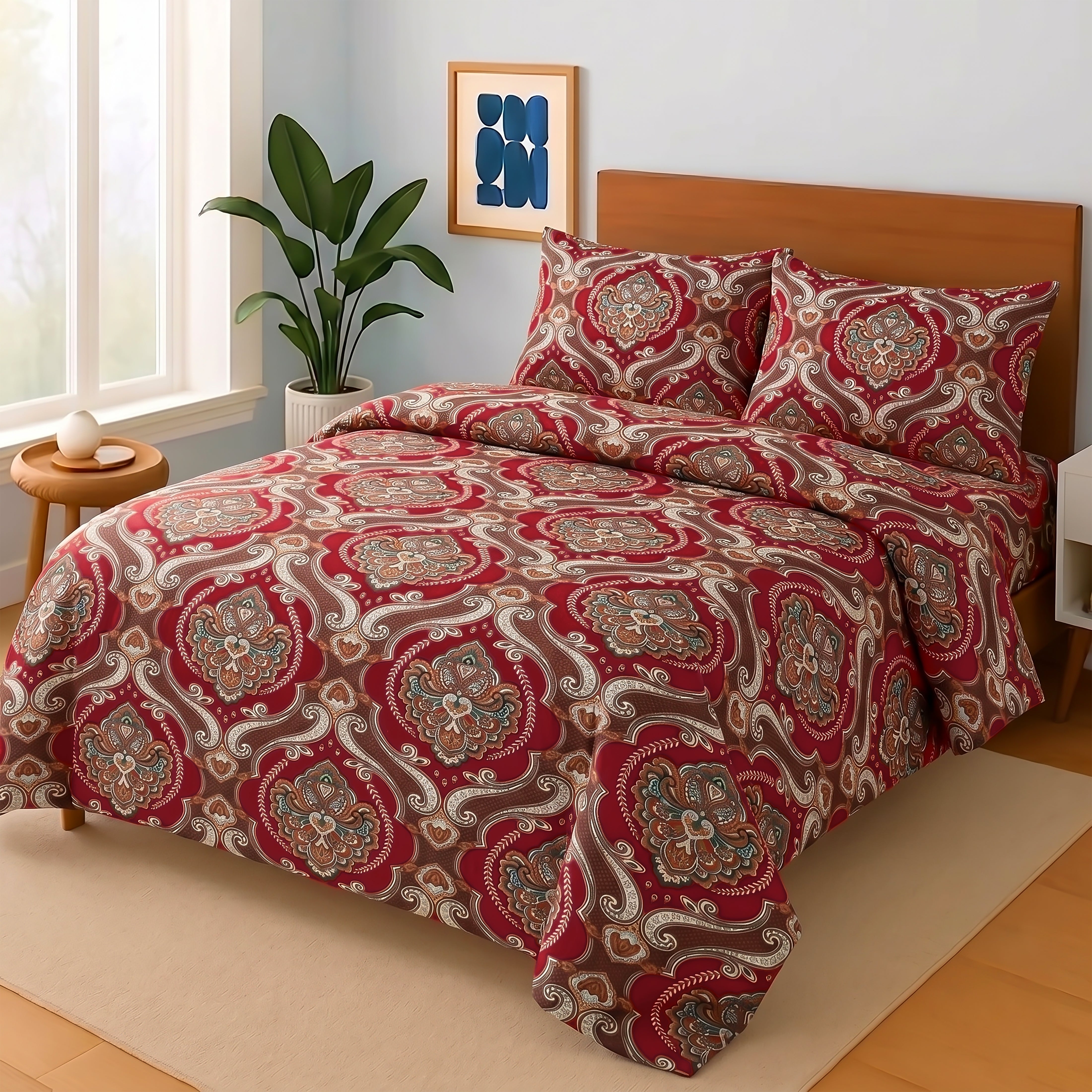 3 Pcs Bed sheet A-49