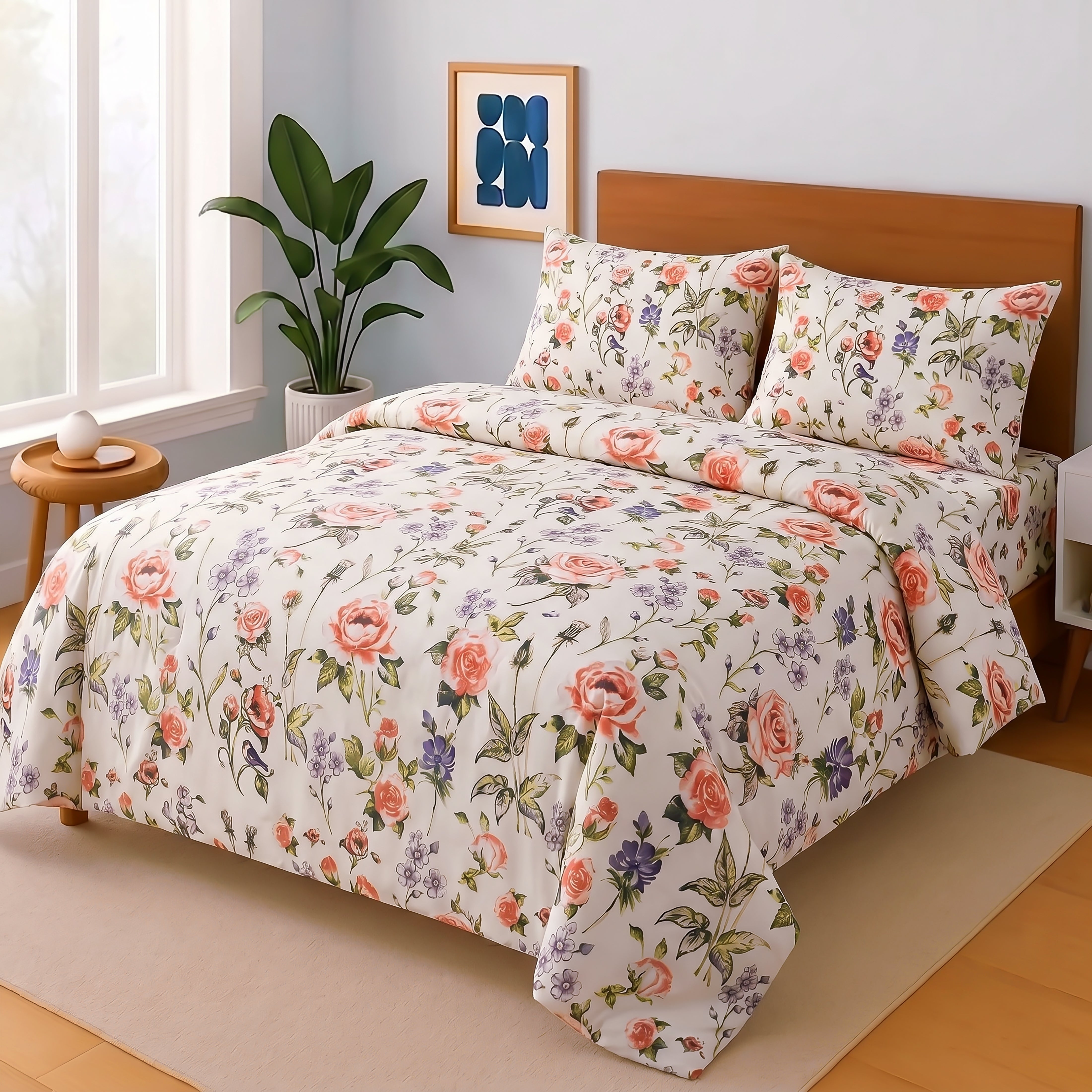 3 Pcs Cotton Bed Sheet Set1