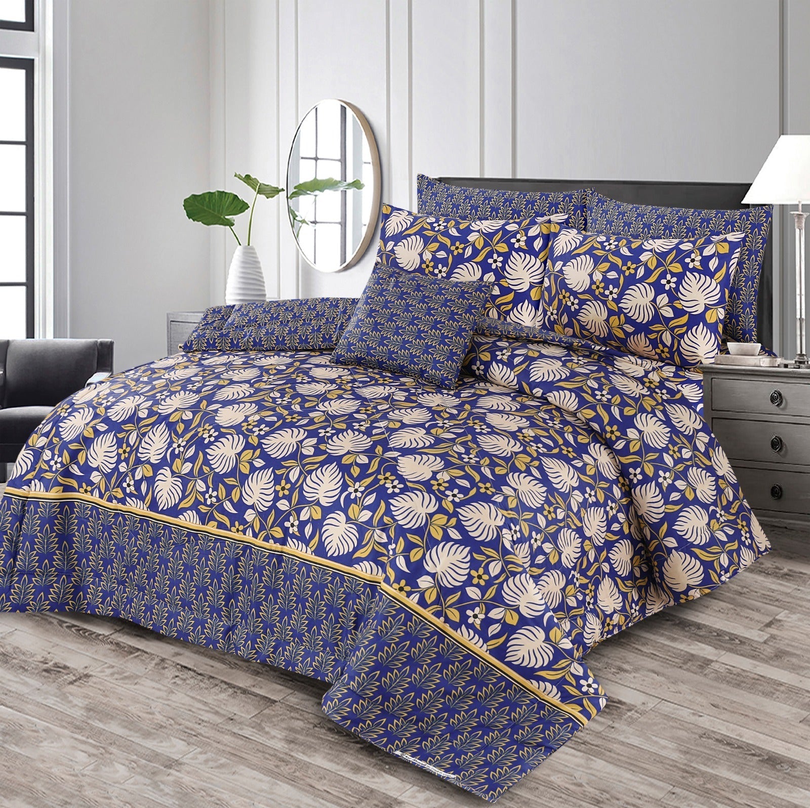 Premium Summer King Size Comforter Set - 7-Piece