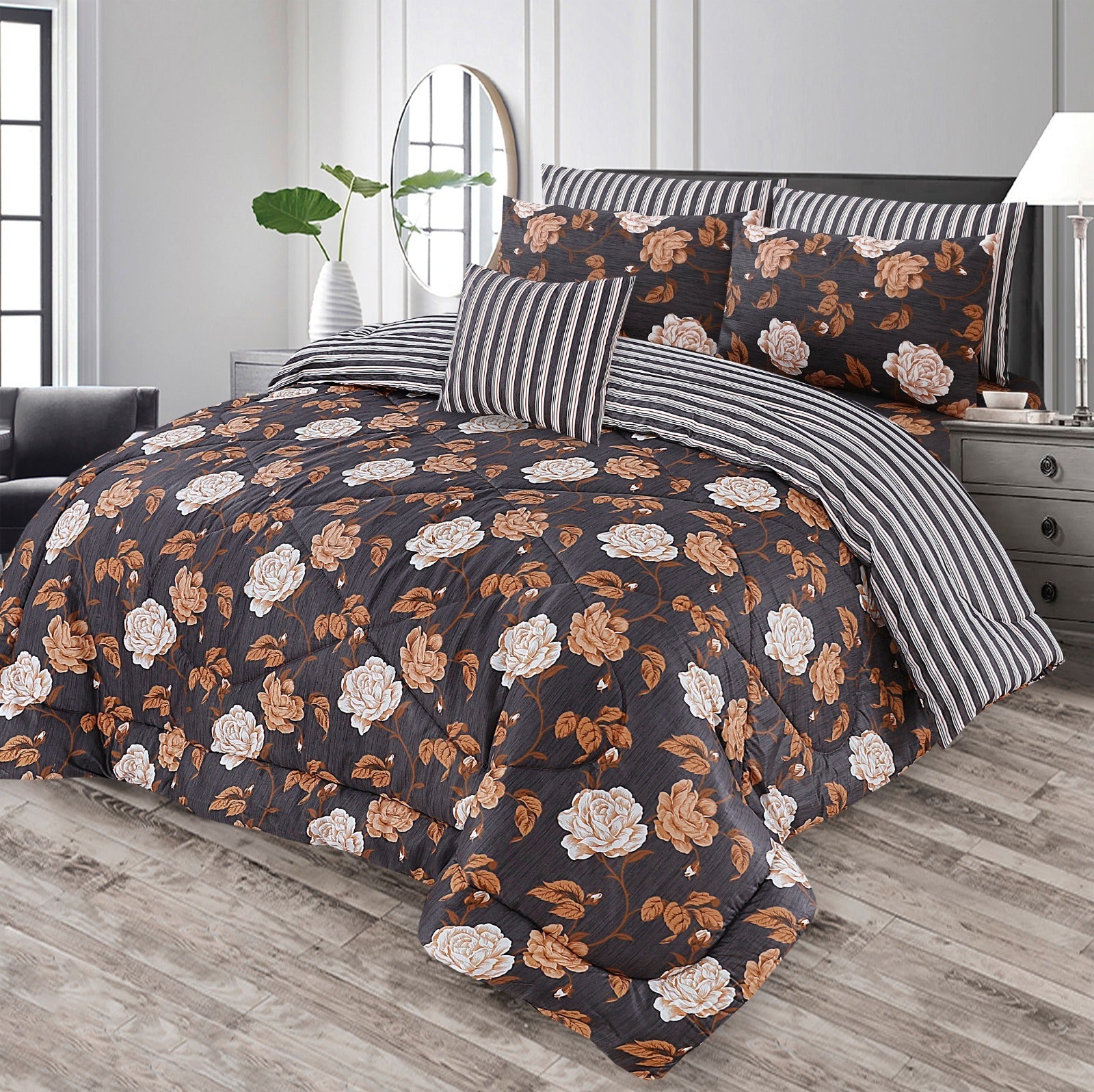 Premium Summer King Size Comforter Set - 7-Piece