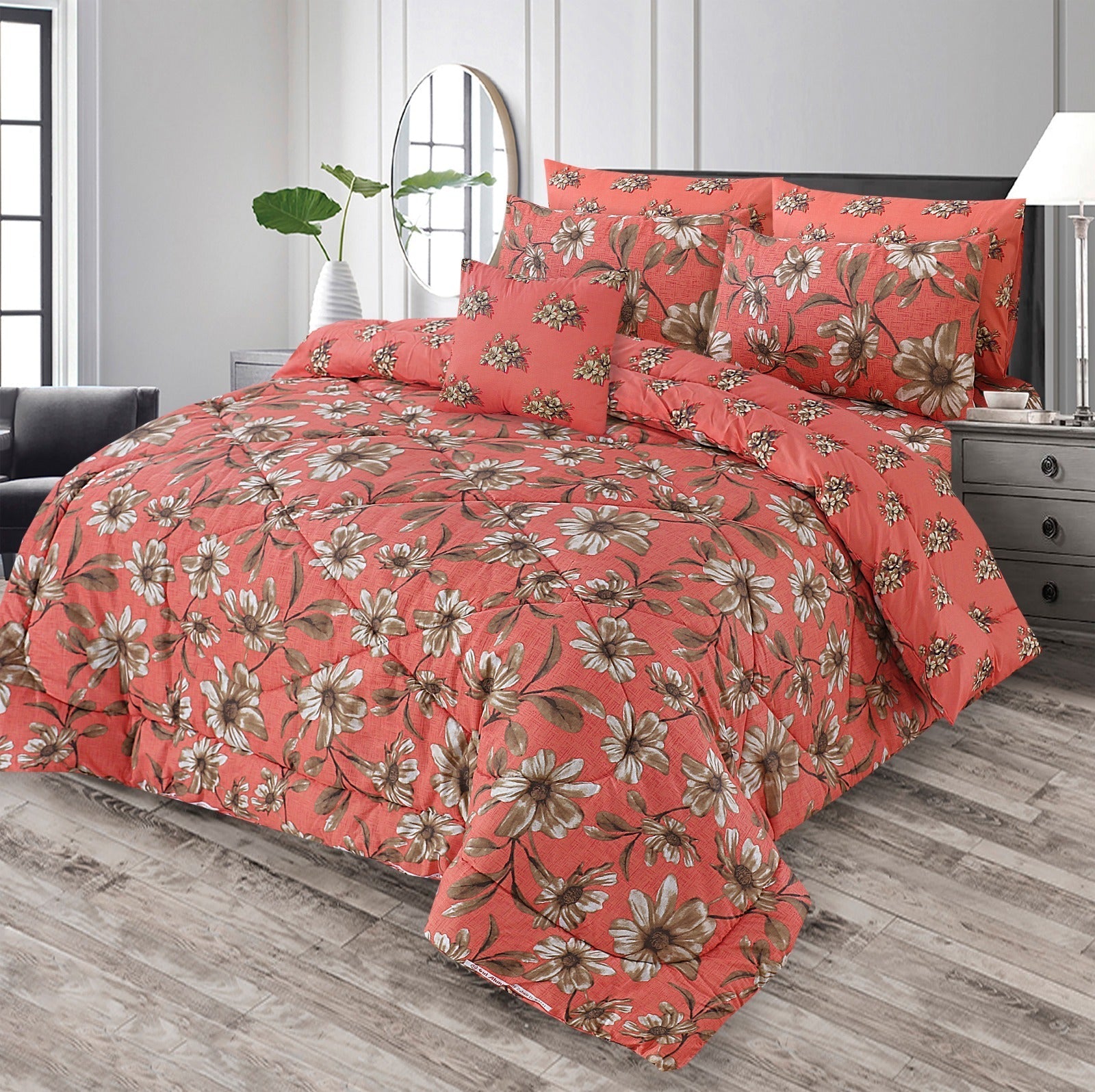 Premium Summer King Size Comforter Set - 7-Piece