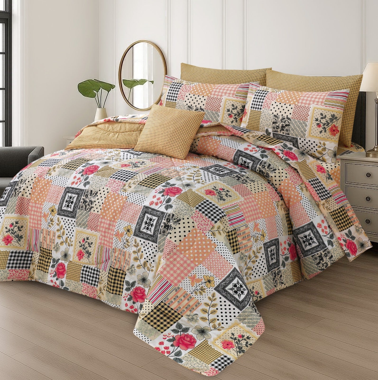 PREMIUM SUMMER KING SIZE COMFORTER SET - 7-PIECE