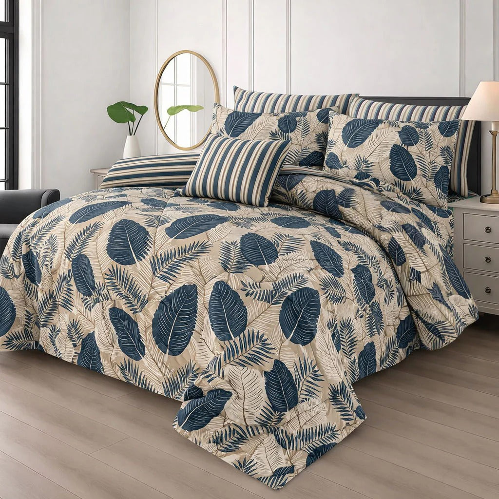 PREMIUM SUMMER KING SIZE COMFORTER SET - 7-PIECE