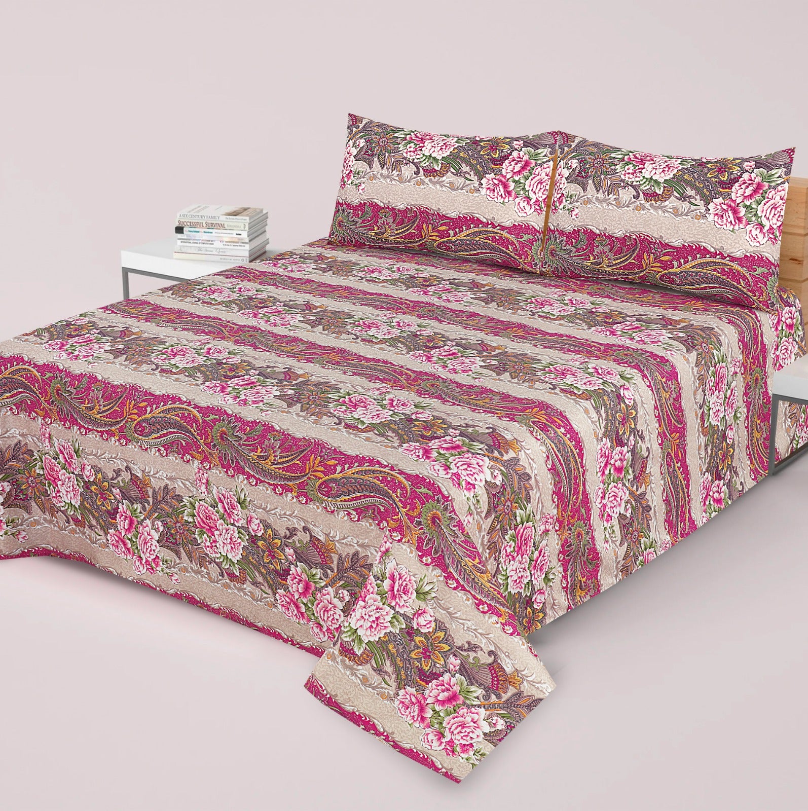 3 pcs premium quality bed sheets n-17