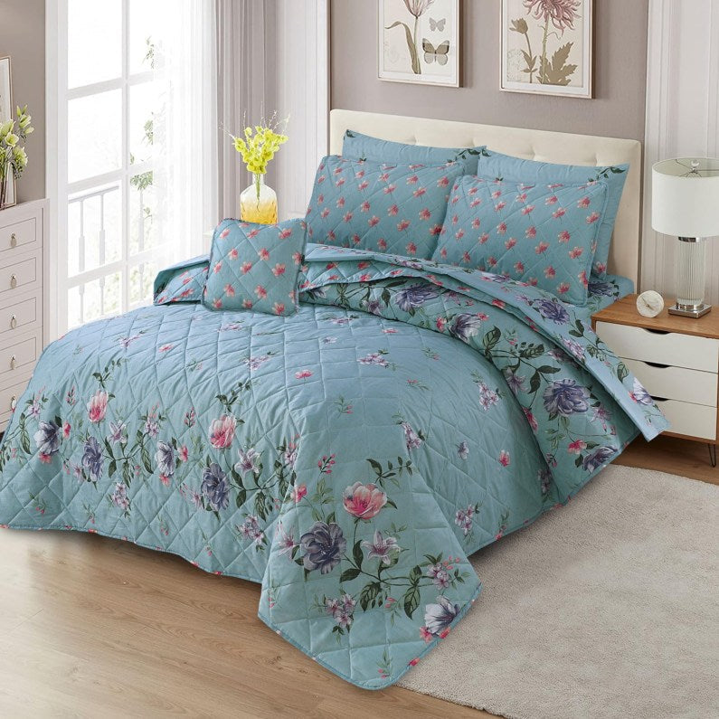 PREMIUM SUMMER KING SIZE COMFORTER SET - 7-PIECE