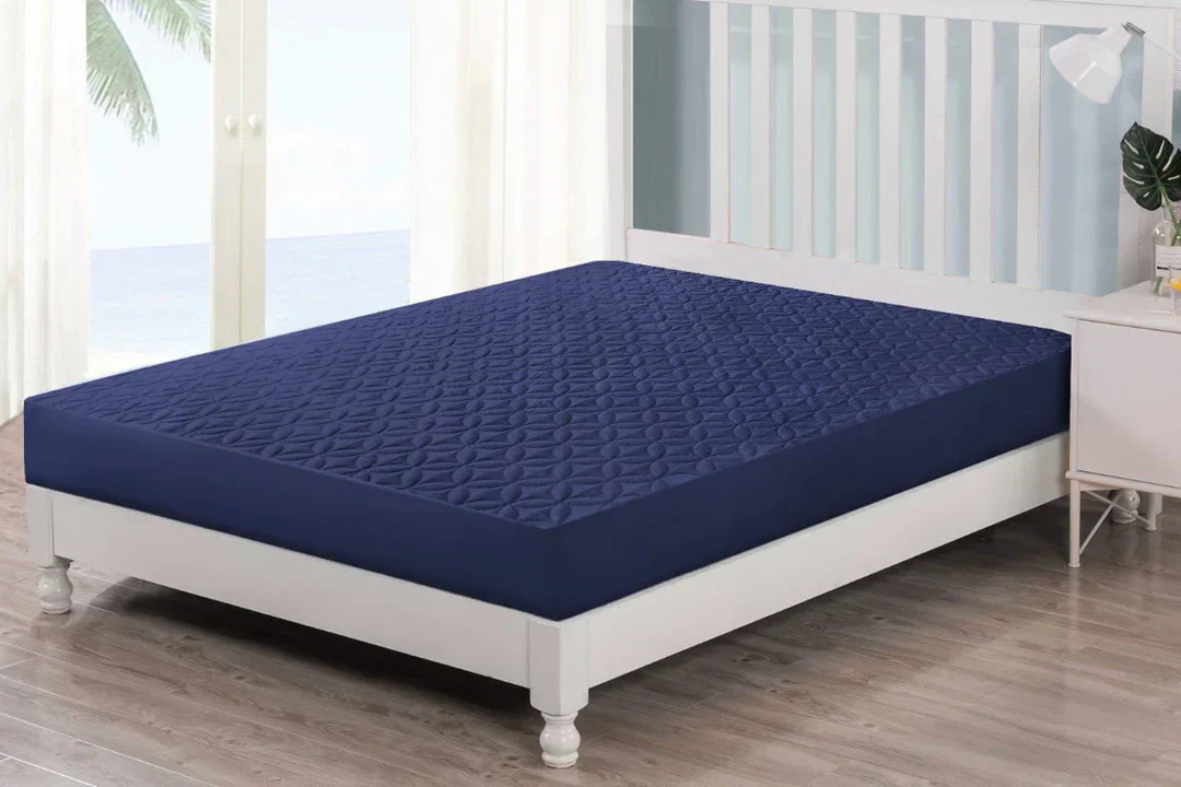 Navy Blue Quilted Mattress Protector