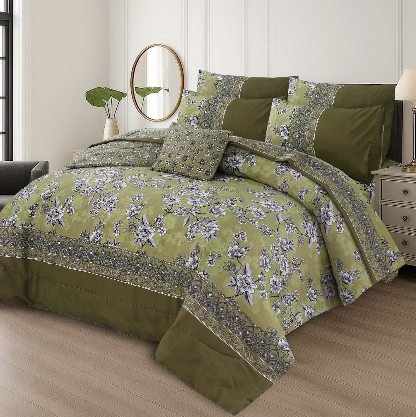 Premium Summer King Size Comforter Set - 7-Piece