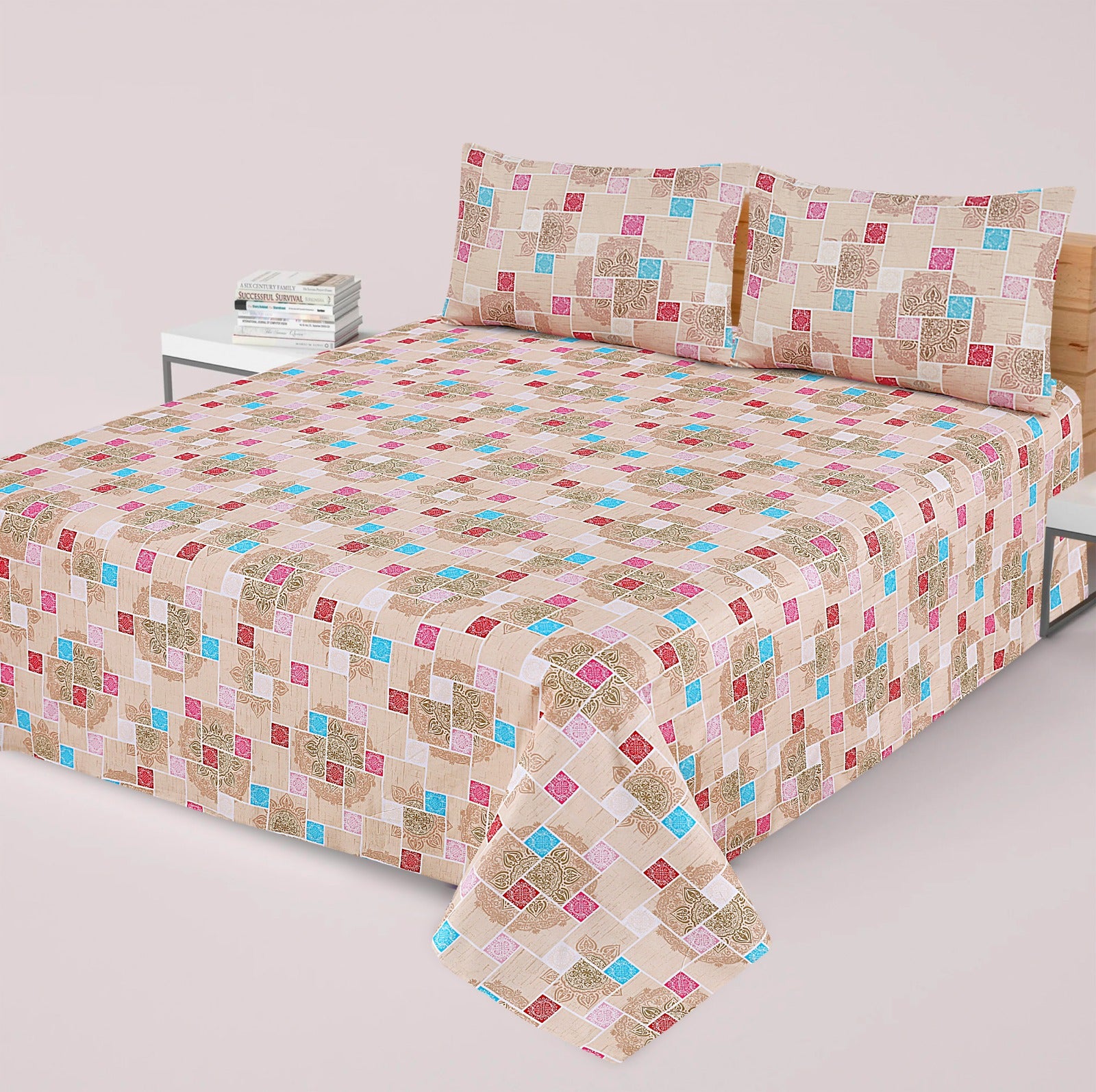 3 pcs premium quality bed sheets n-30
